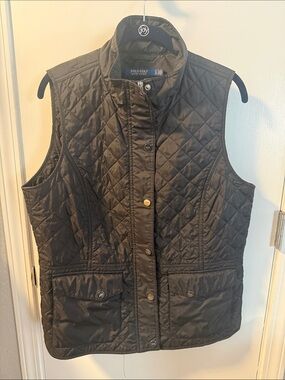 Polo by Ralph Lauren Quilted Black Stand-Collar Vest